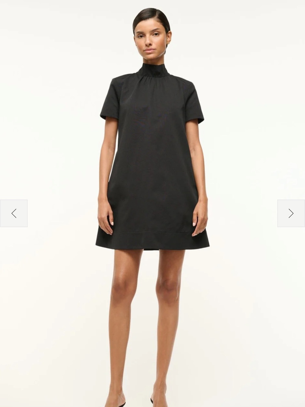 STAUD Black High-Neck A-Line Mini. NWOT